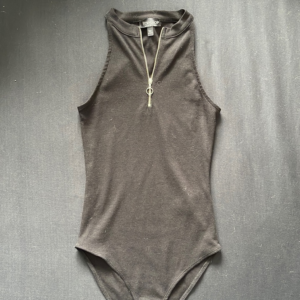 Top Shop Zip-Up Bodysuit